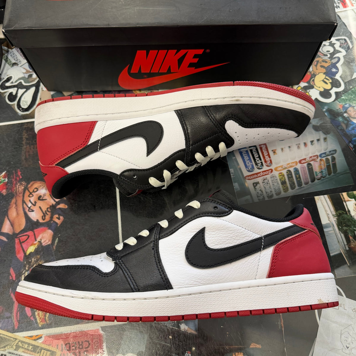 Jordan 1 Retro Low Black Toe 2023 U13