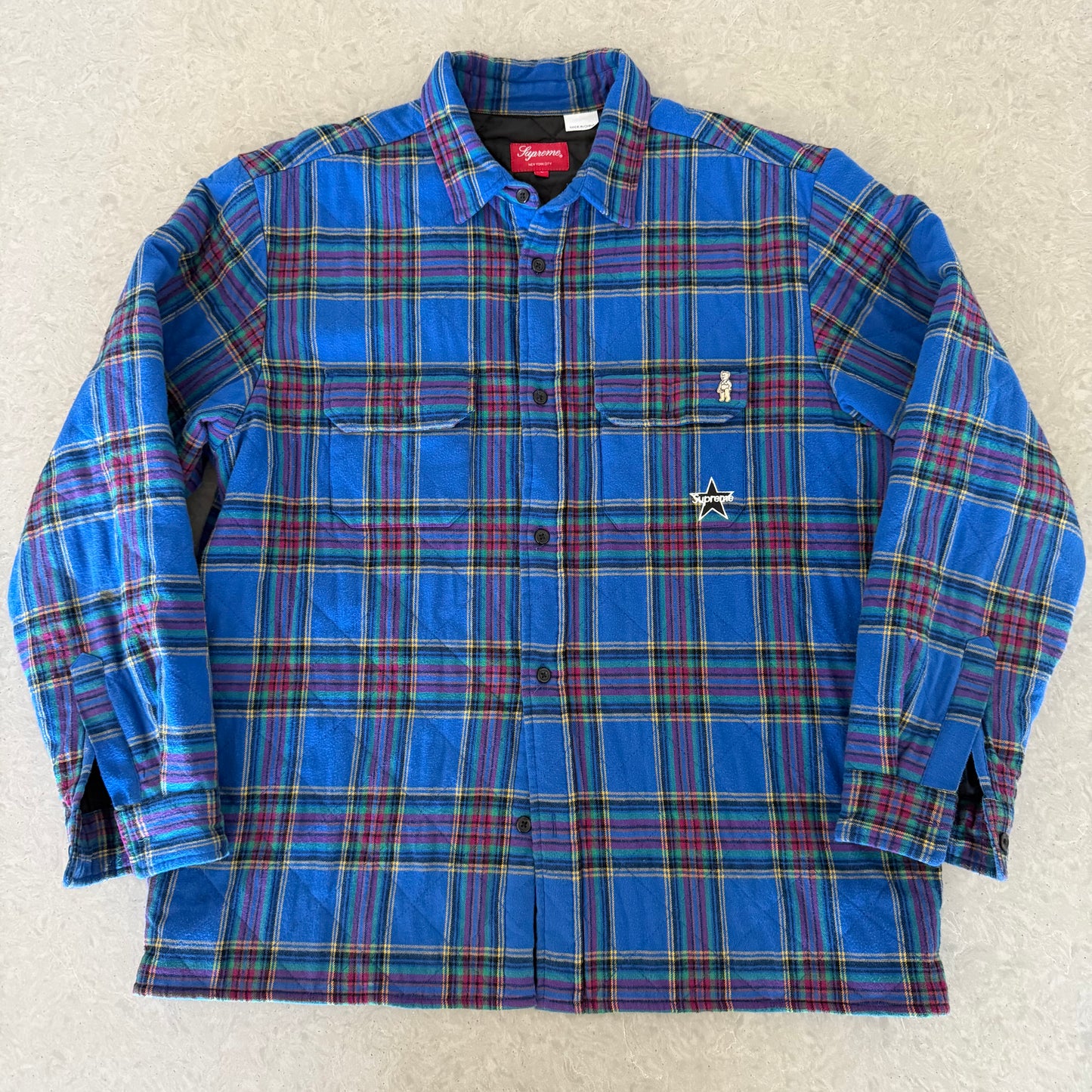 Supreme Blue Padded Flannel