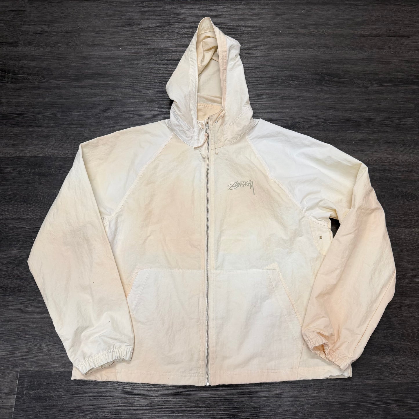Stussy White/Tan Zip Up Jacket