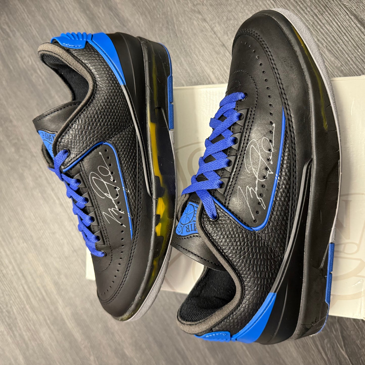 Jordan 2 Retro Low Off White Black Blue U8