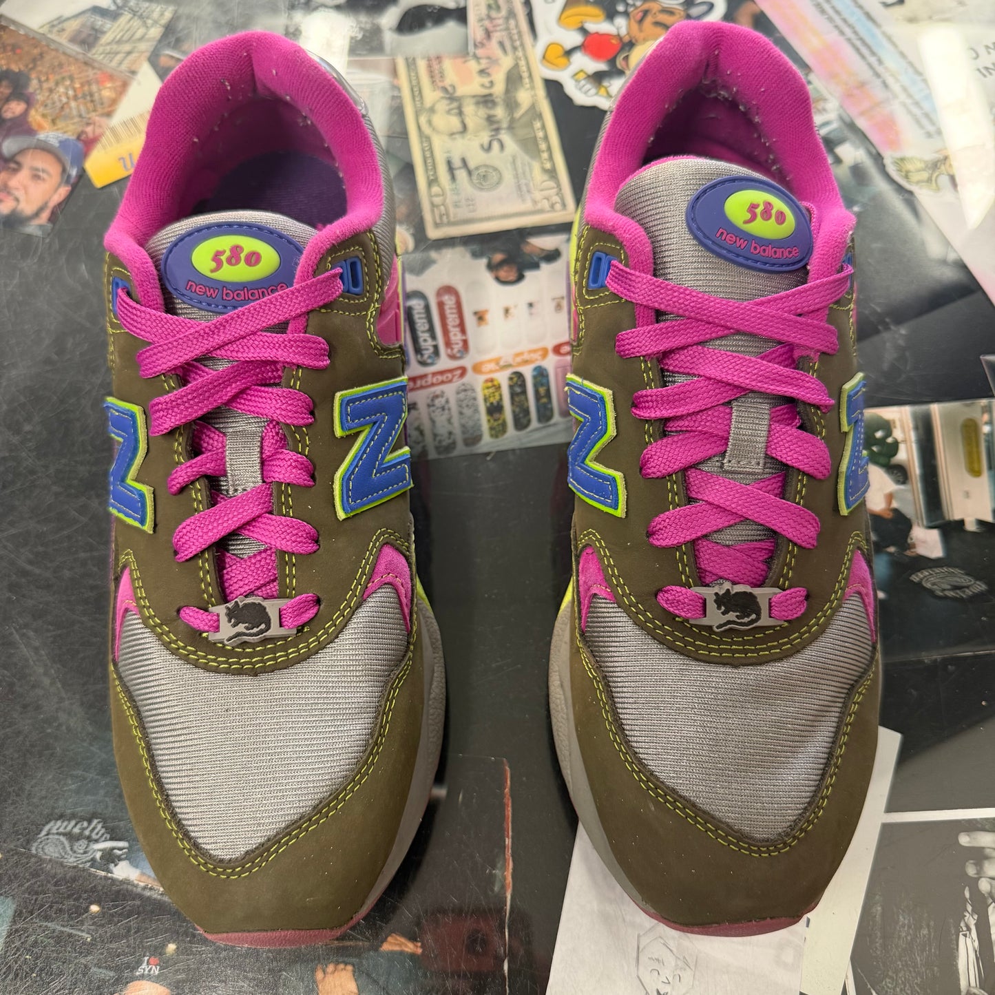 New Balance 580 Stray Rats Khaki Purple