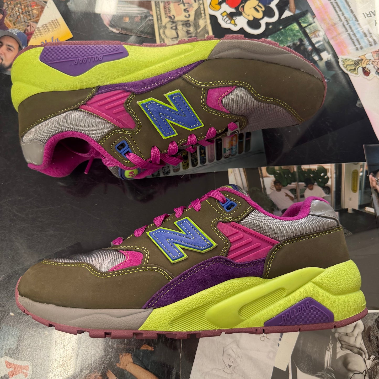 New Balance 580 Stray Rats Khaki Purple