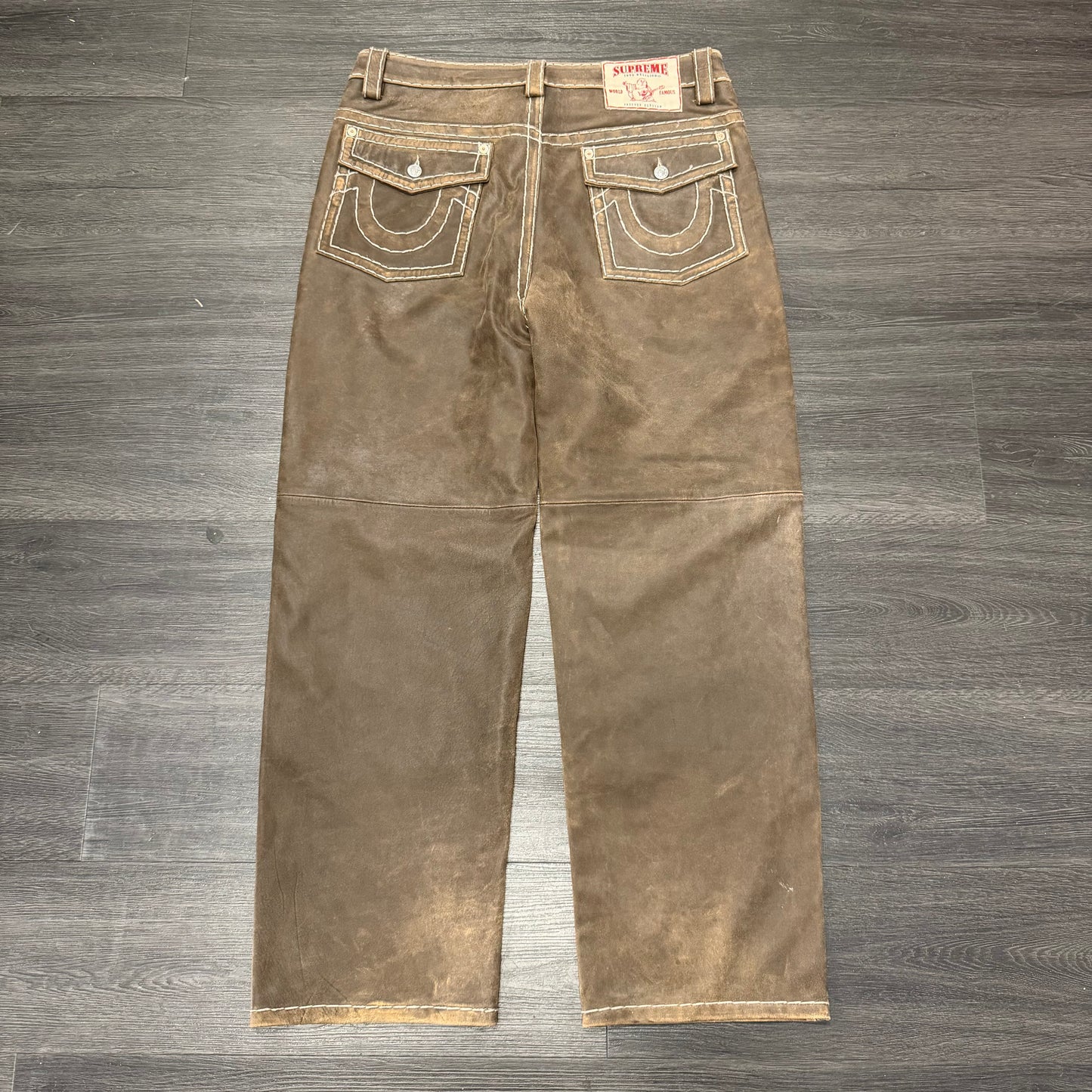 Supreme True Religion Loose Fit Leather Pant