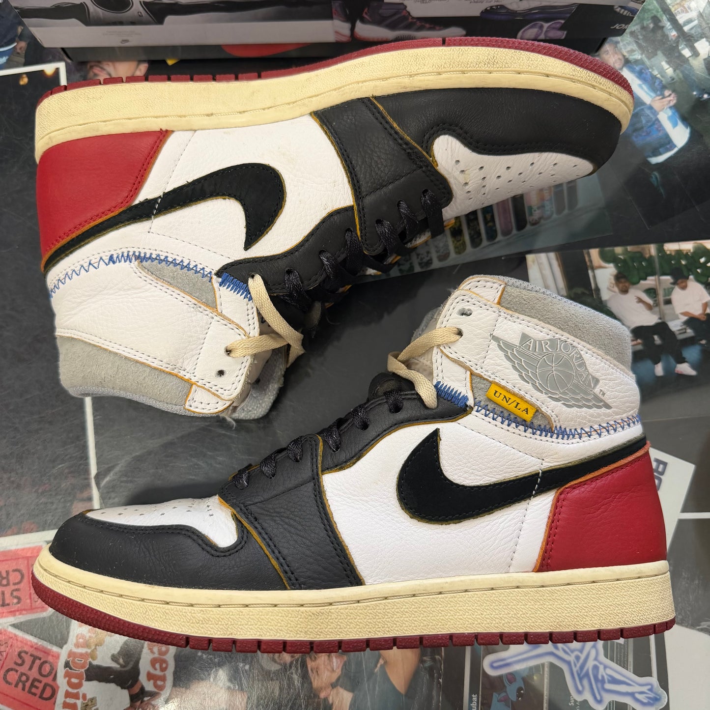 Jordan 1 Retro High Union Black Toe U9.5