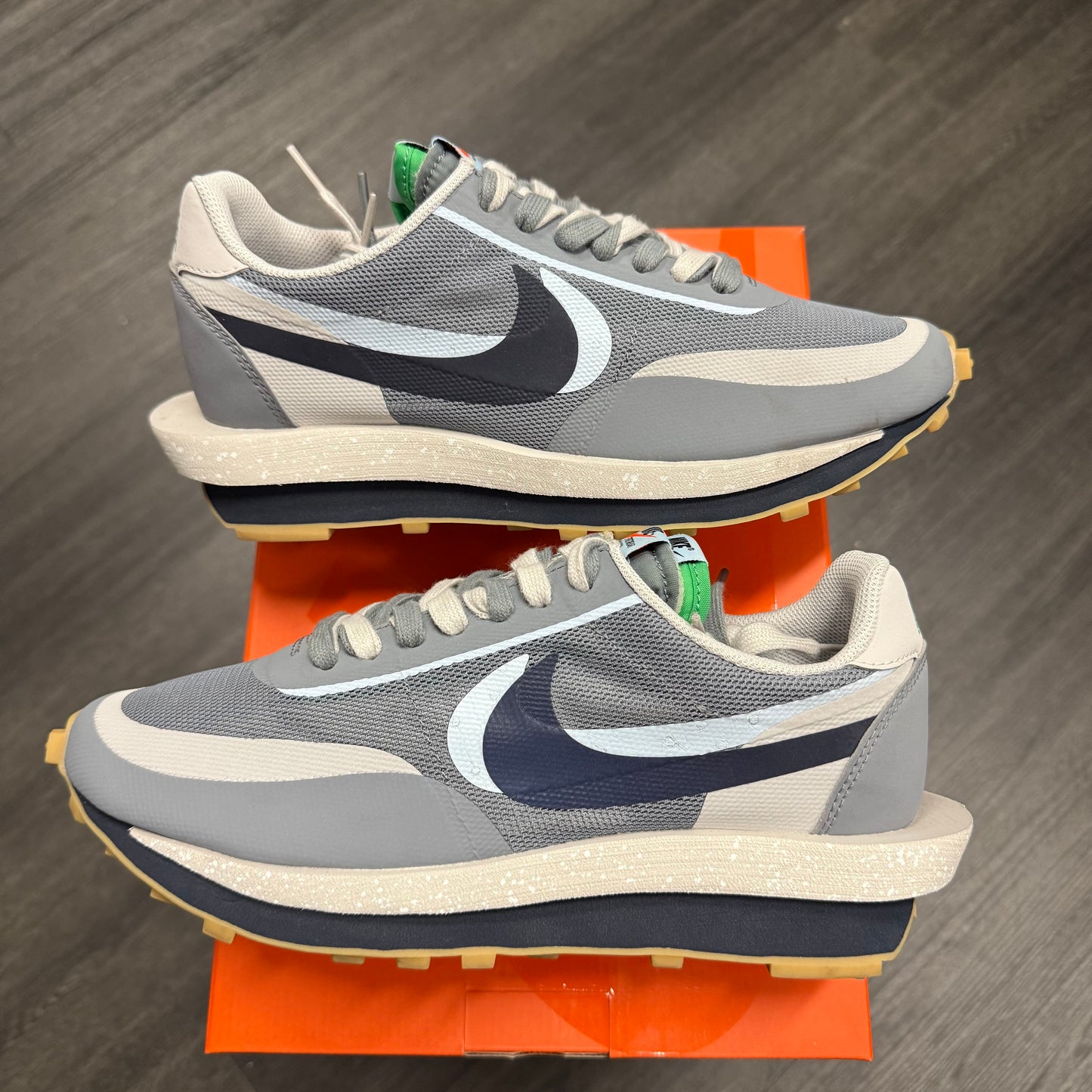 Nike LD Waffle sacai CLOT Kiss of Death Cool Grey