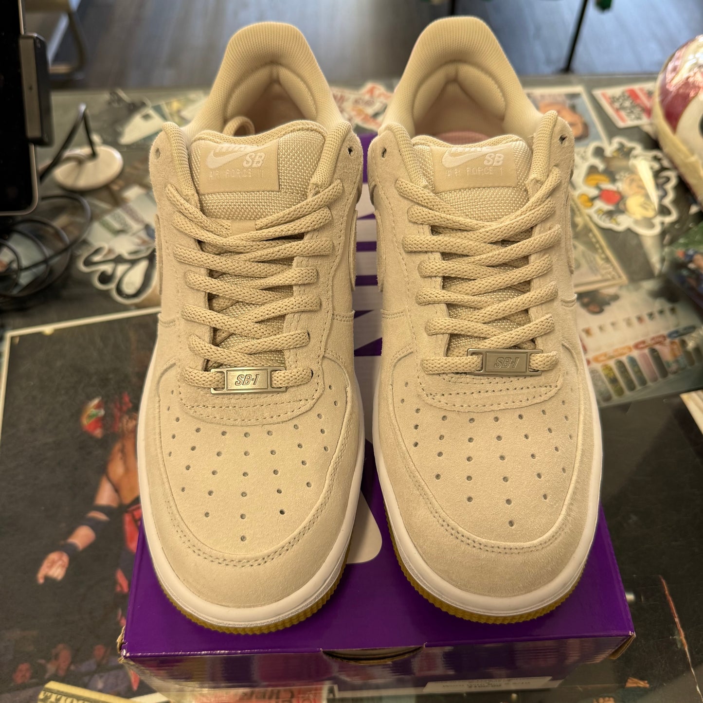Nike Air Force 1 Low SB Light Orewood Brown Pink U8
