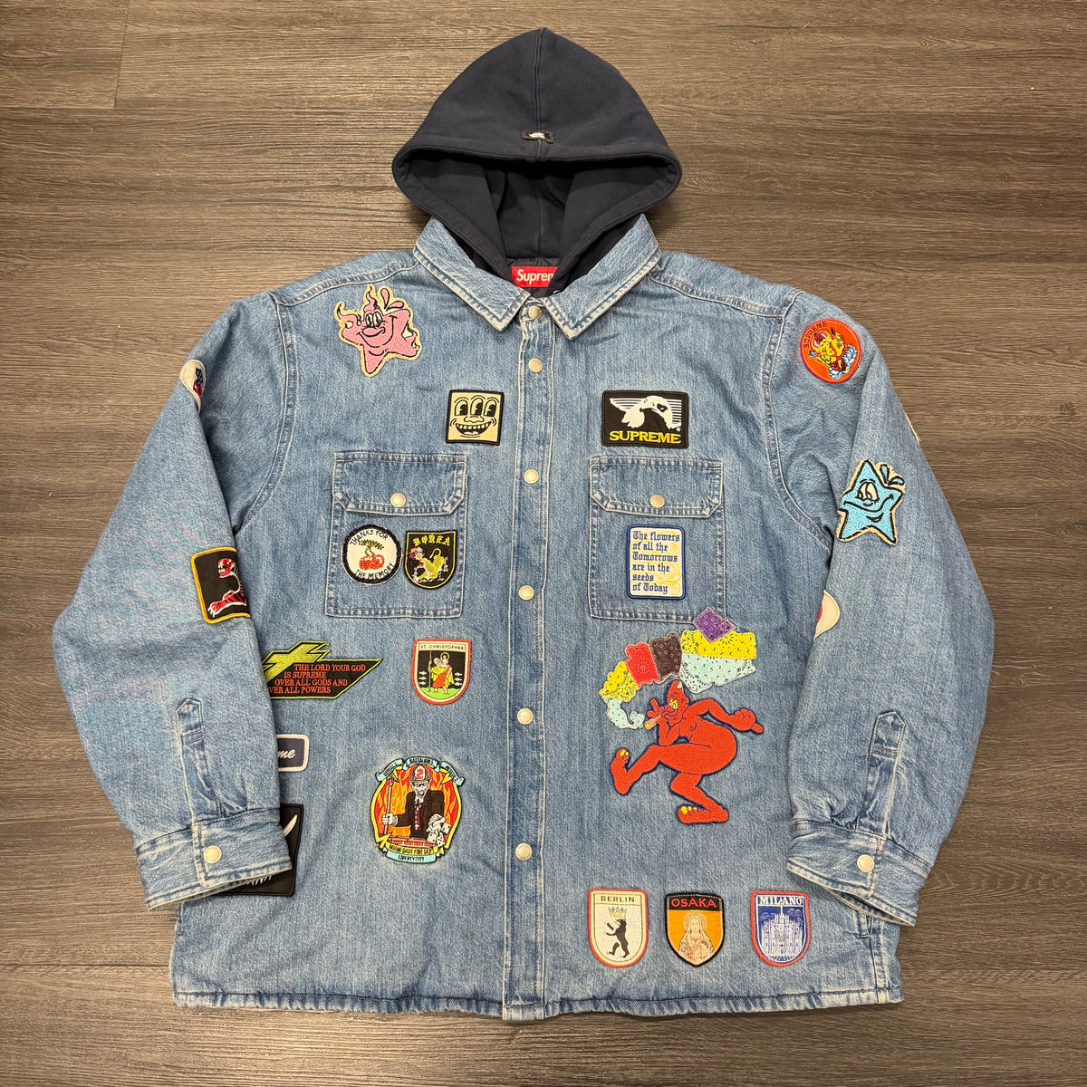 Supreme Patches Jacket Denim