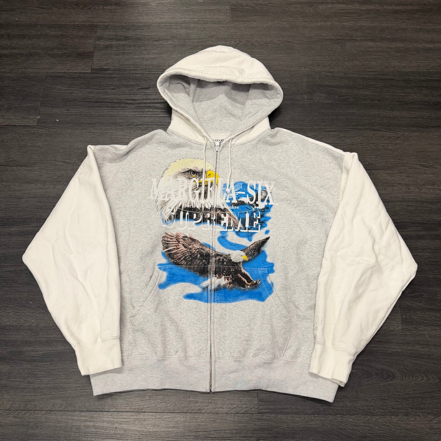 Supreme MM6 Maison Margiela Eagle Zip Up Hooded Sweatshirt