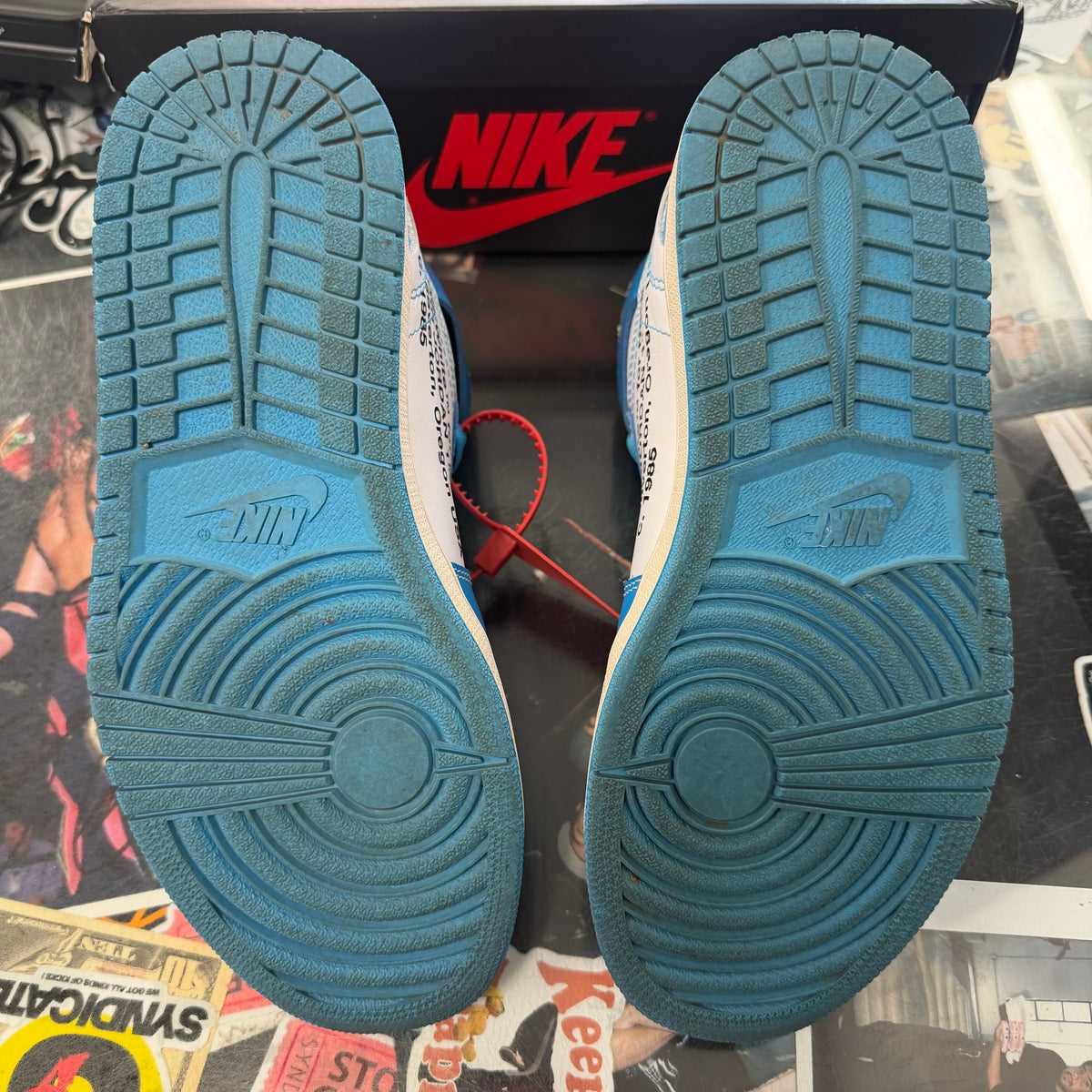Jordan 1 Retro Off White University Blue U7.5