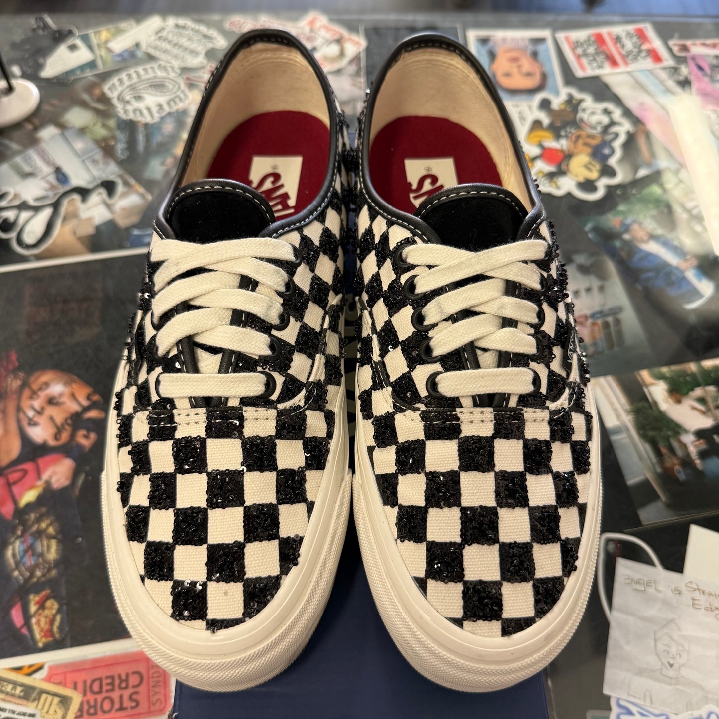 Vans LX Authentic 44 Beaded Checkerboard Black White