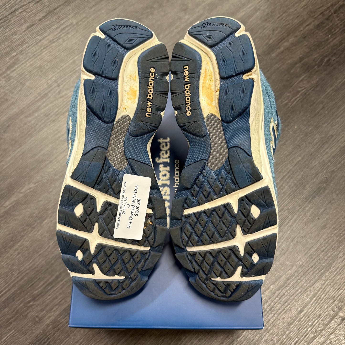 New Balance 990v3 MiUSA Levis Denim U7.5