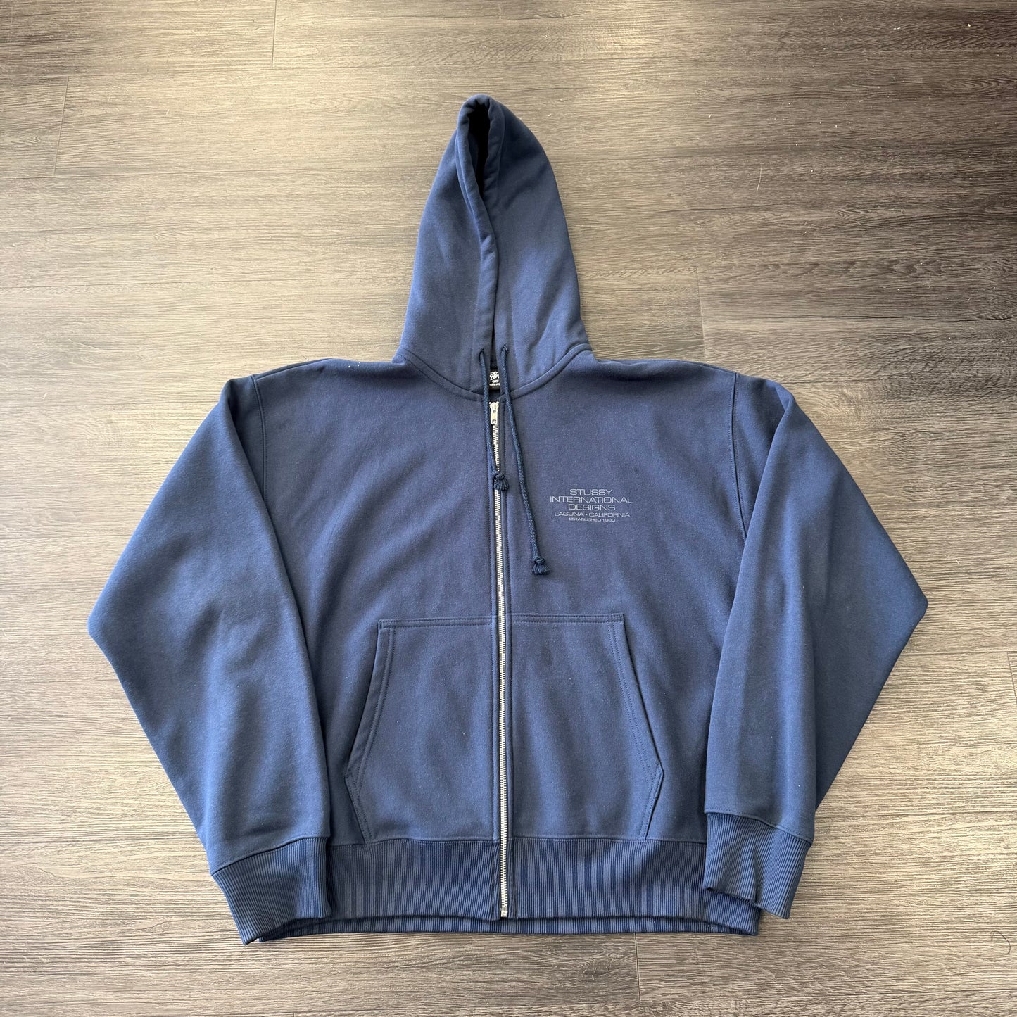 Stussy Navy Zip Ups