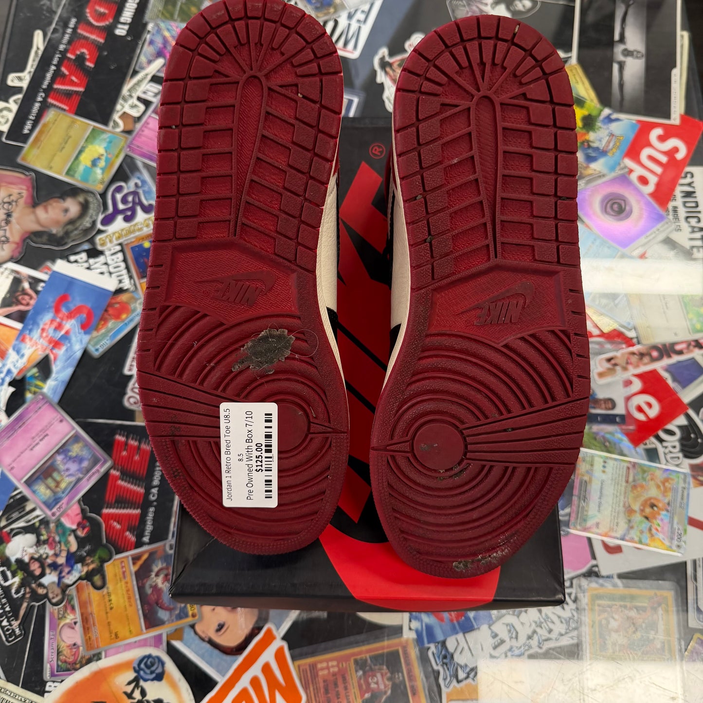 Jordan 1 Retro Bred Toe U8.5