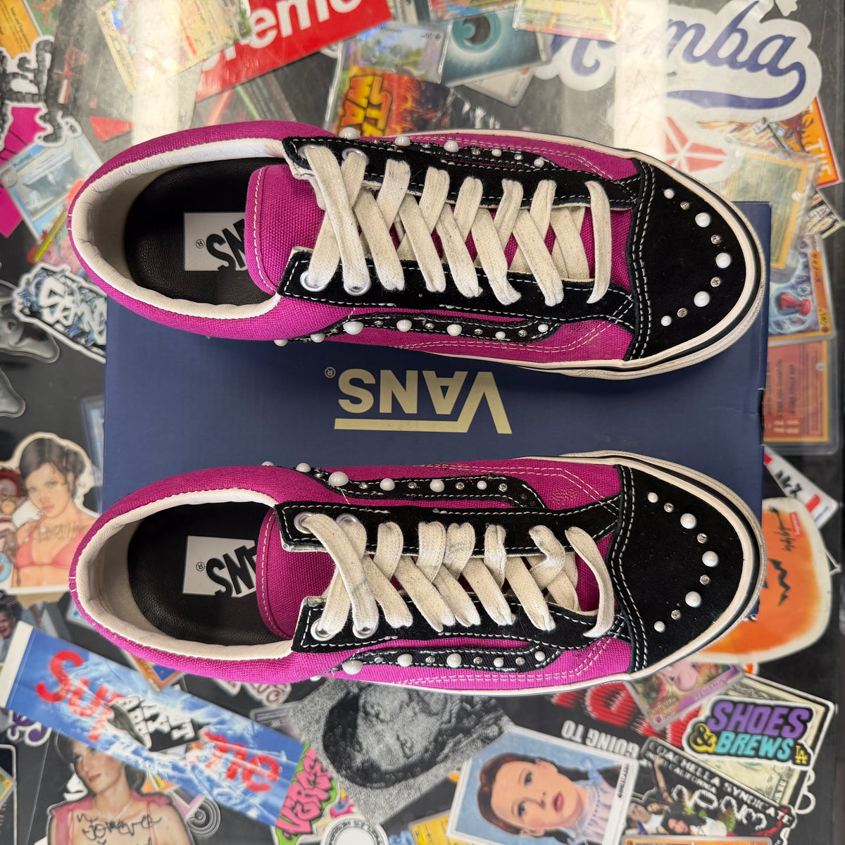 Vans OTW Old Skool 36 Pearlized Pack Fuschia Red U8.5