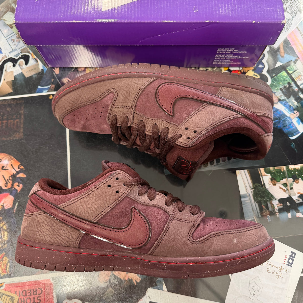 Nike SB Dunk Low City Of Love Burgundy Crush U11