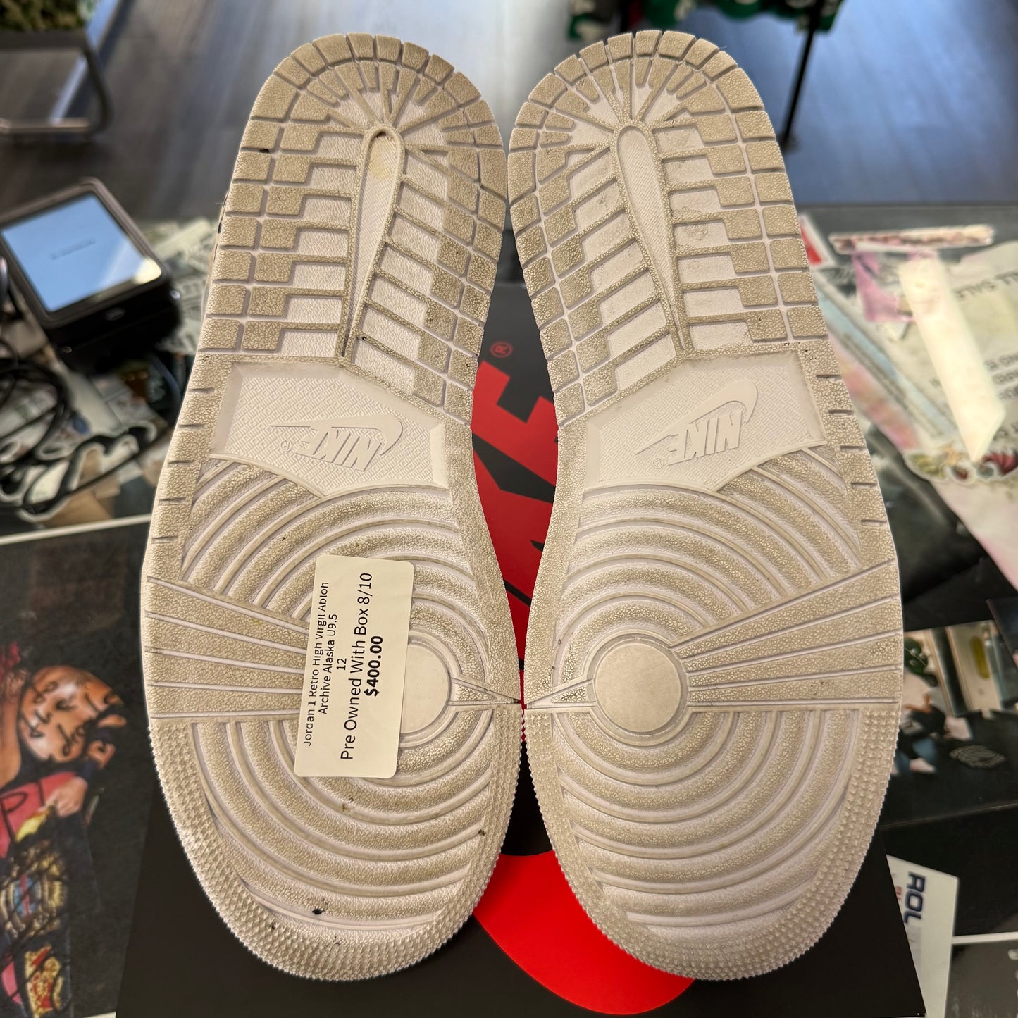 Jordan 1 Retro High Virgil Abloh Archive Alaska U9.5