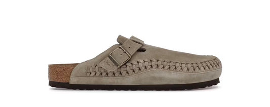 Birkenstock Boston Braided Suede Kith Taupe