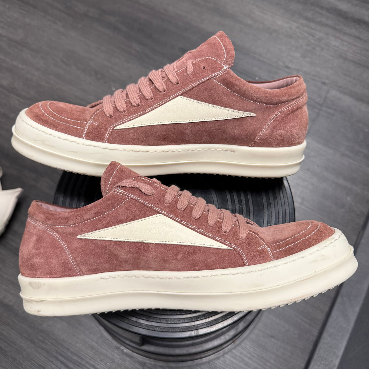 Rick Owens Lido Vintage Suede Dusty Pink Milk SS24