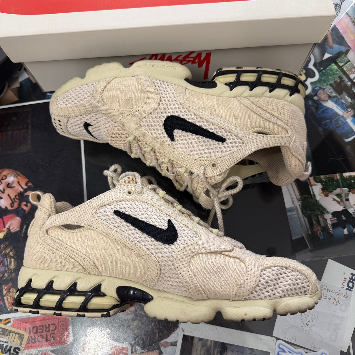 Nike Air Zoom Spiridon Cage 2 Stussy Fossil U10.5