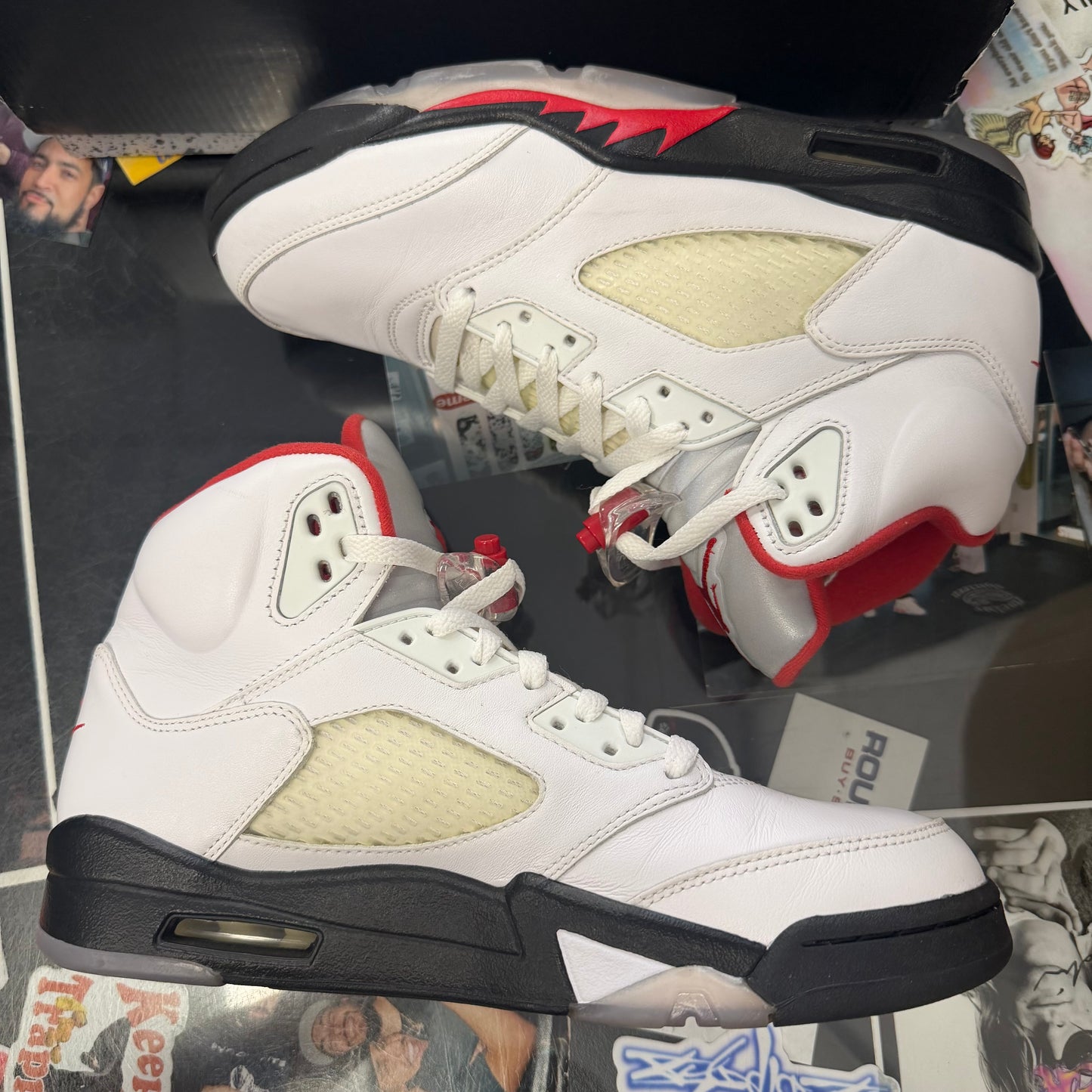 Jordan 5 Retro Fire Red Silver Tongue U9