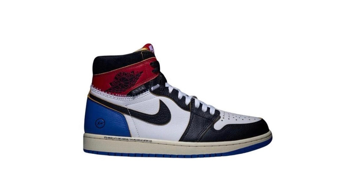 Jordan 1 Retro High OG SP Fragment x Union LA Varsity Red Sport Royal U11