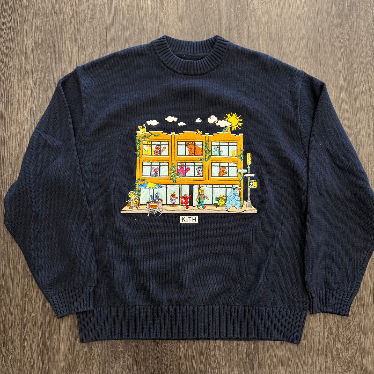 Kith X Sesame Street Lafayette Crewneck Navy