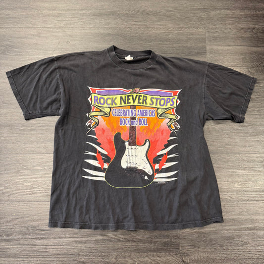 Rock Never Stops Vintage Tee