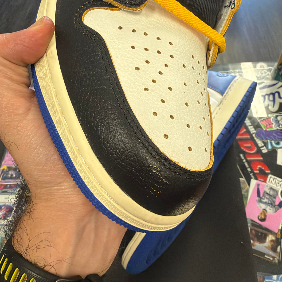 Jordan 1 Retro High OG SP Fragment x Union LA Varsity Red Sport Royal U13