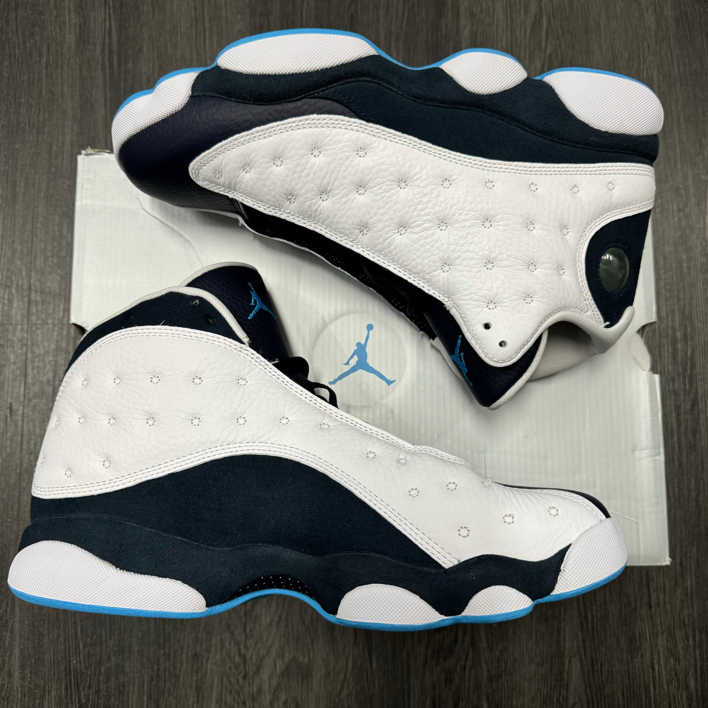 Jordan 13 Retro Obsidian Powder Blue White