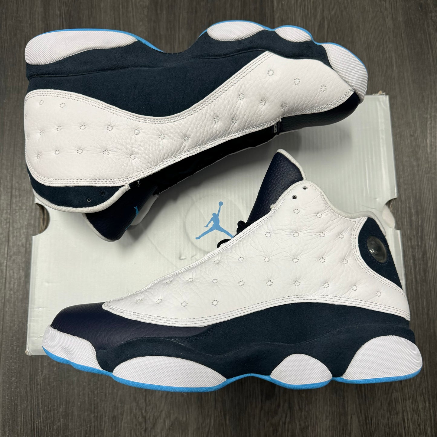 Jordan 13 Retro Obsidian Powder Blue White