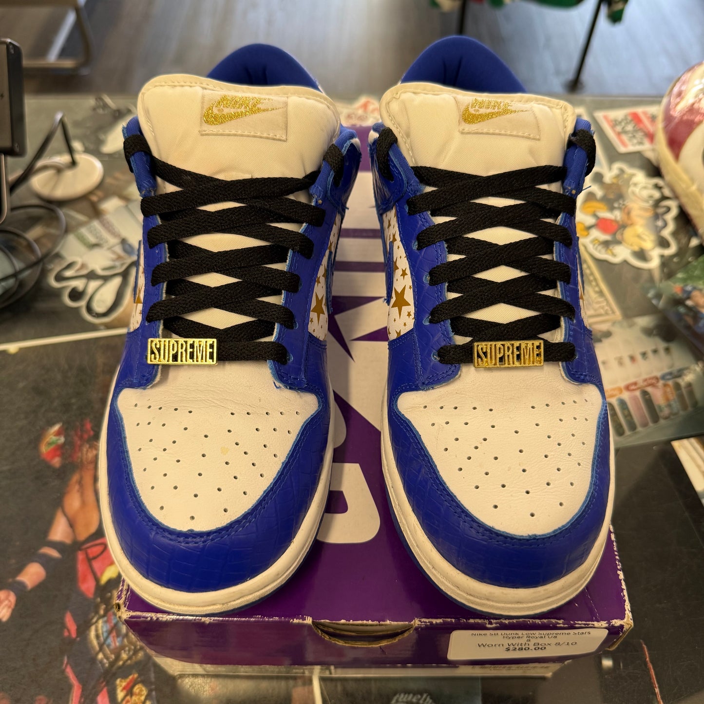 Nike SB Dunk Low Supreme Stars Hyper Royal U8