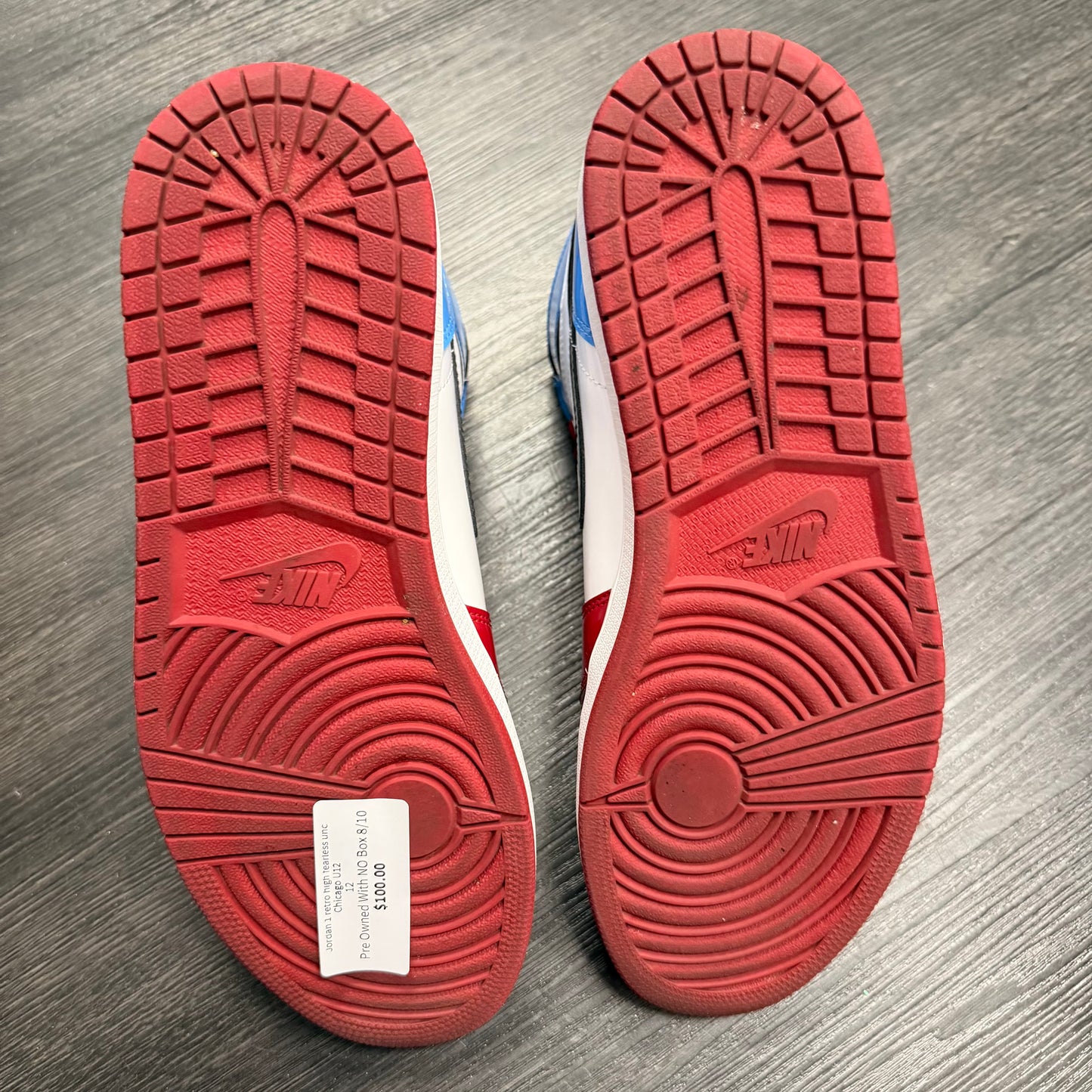 Jordan 1 retro high fearless unc Chicago U12