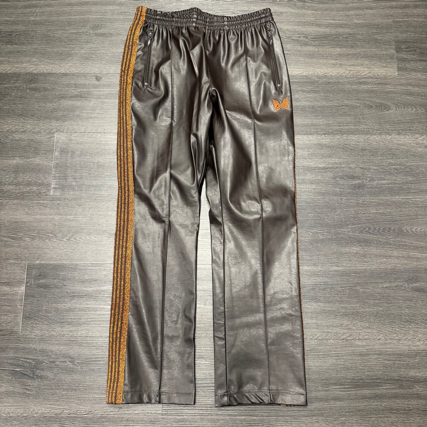 Needles Brown Leather Pants