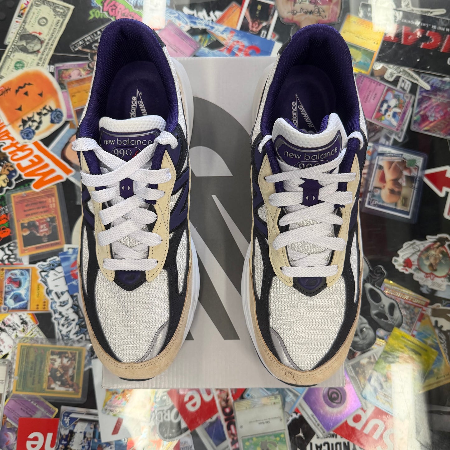 New Balance 990v6 MiUSA Teddy Santis White Black Plum
