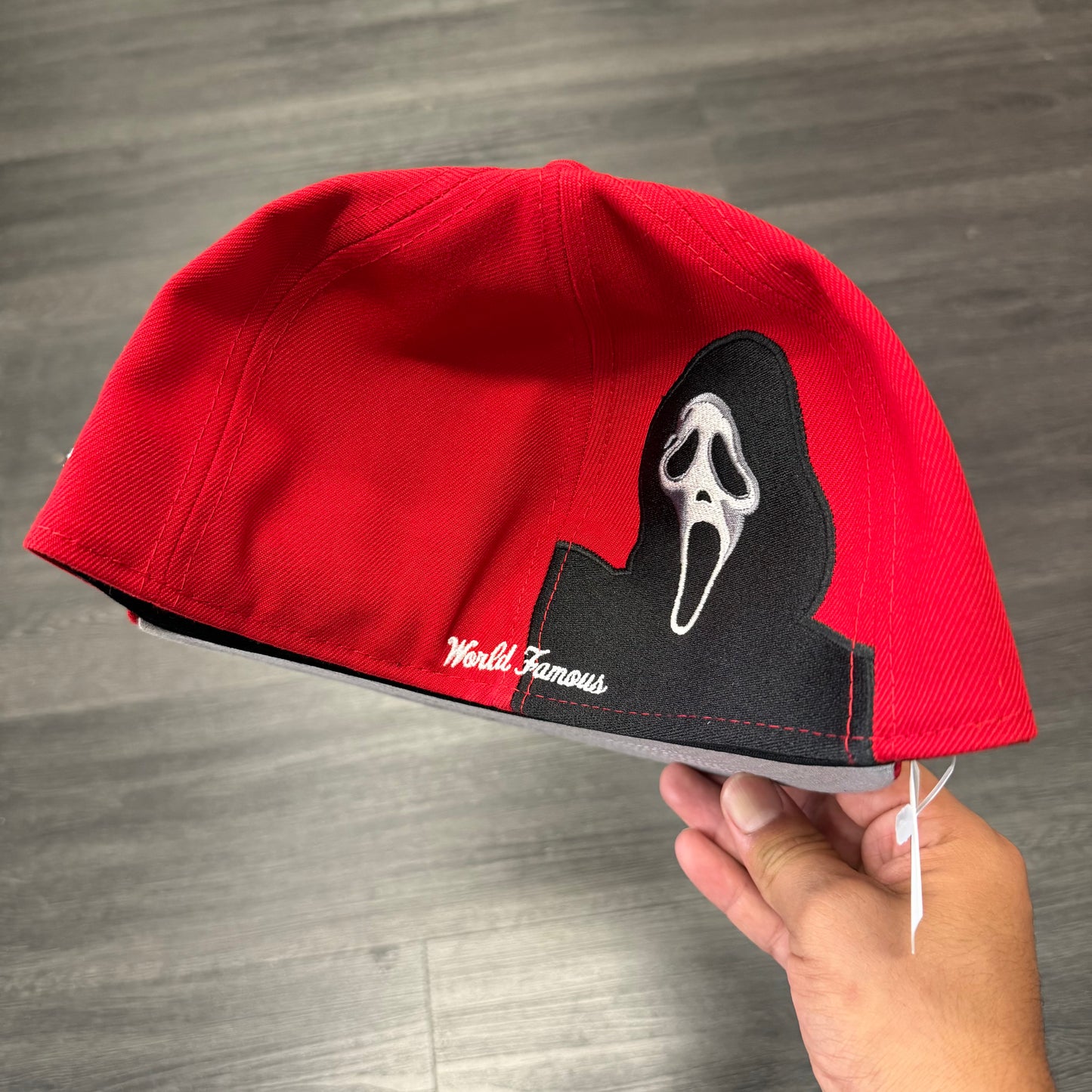 Supreme Ghostface Box Logo New Era Fitted Red