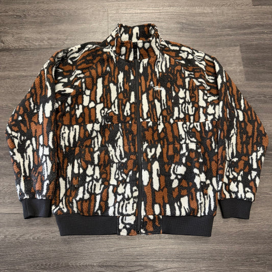 Stussy Tree Bark Fleece Zip Up
