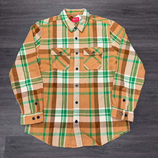 Supreme Brown Green Button Up