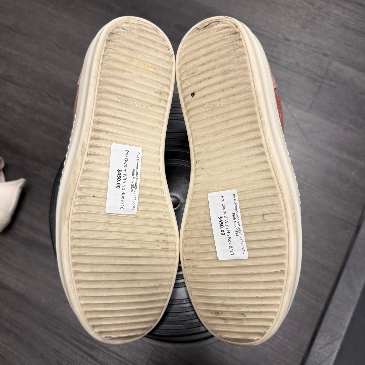 Rick Owens Lido Vintage Suede Dusty Pink Milk SS24