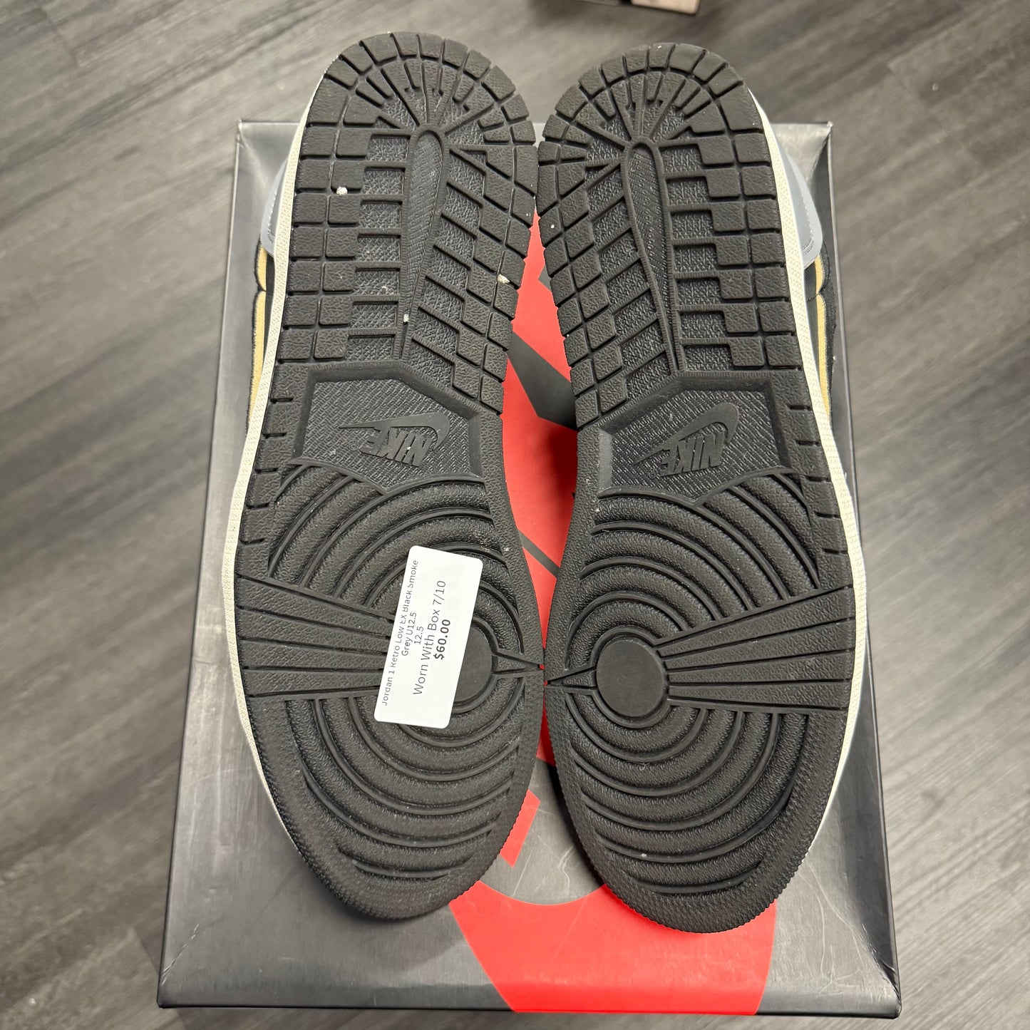 Jordan 1 Retro Low EX Black Smoke Grey U12.5