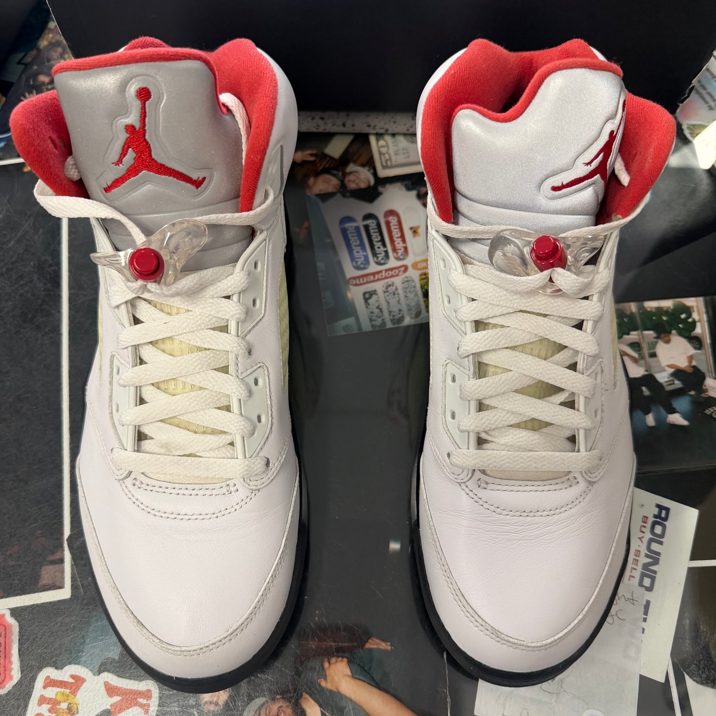 Jordan 5 Retro Fire Red Silver Tongue U9