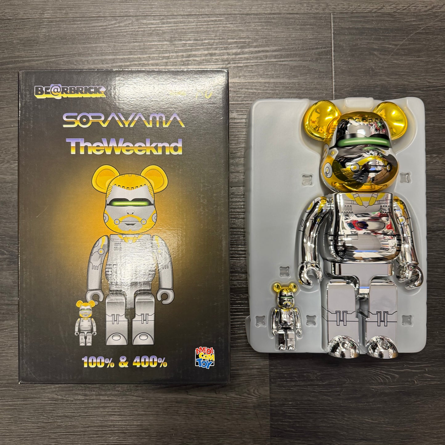 Bearbrick x Hajime Sorayama X The Weeknd 100% & 400% Set