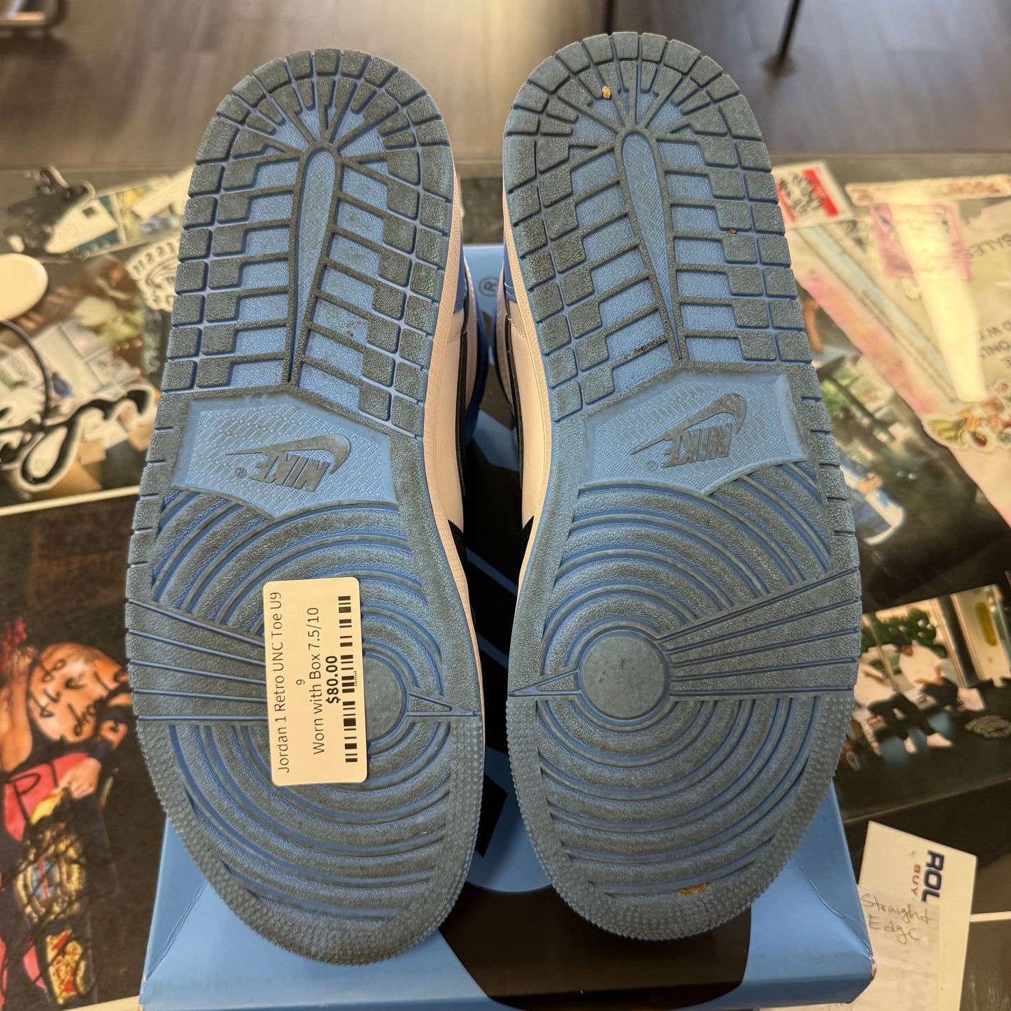 Jordan 1 Retro UNC Toe U9