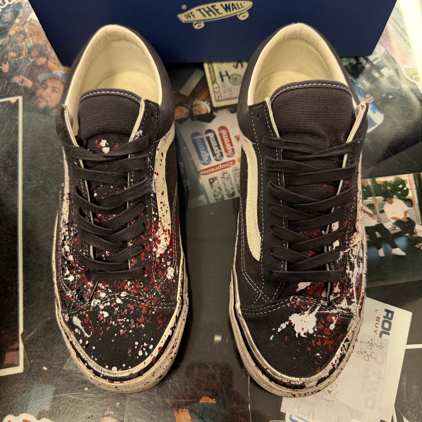 Vans Premium Old Skool 36 Paint Splatter Charcoal Grey U10.5