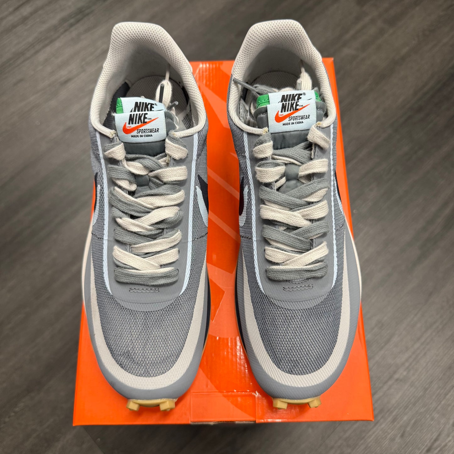 Nike LD Waffle sacai CLOT Kiss of Death Cool Grey
