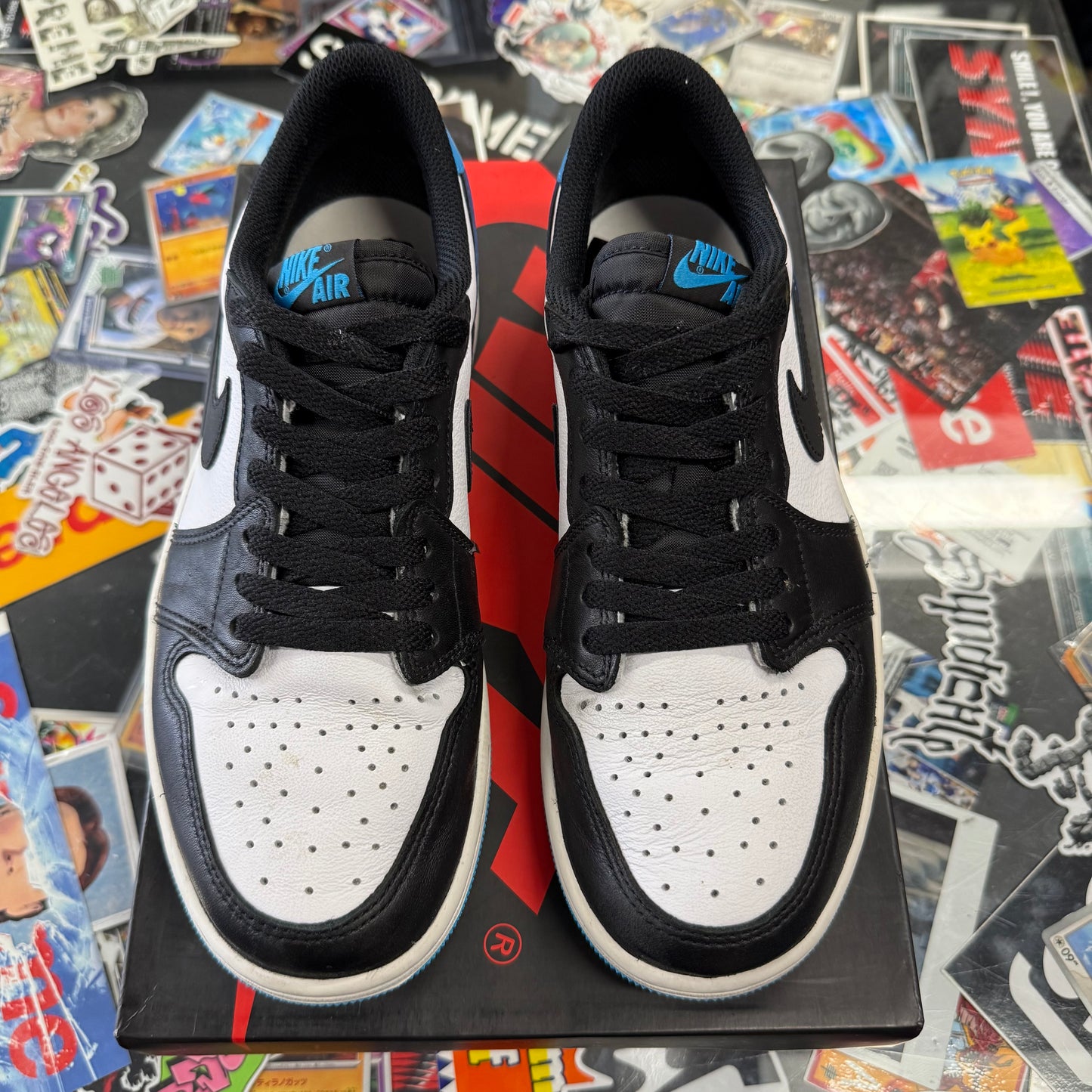 Jordan 1 Retro Low Black Dark Powder Blue U