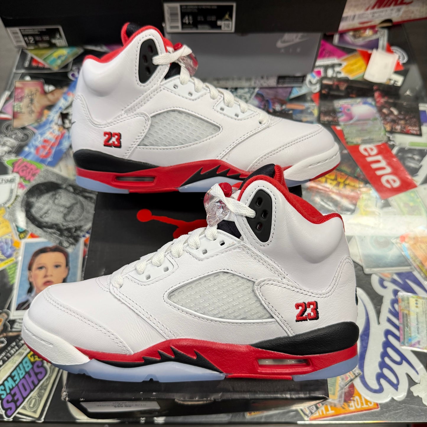 Jordan 5 Retro Fire Red Black Tongue 2025 GS