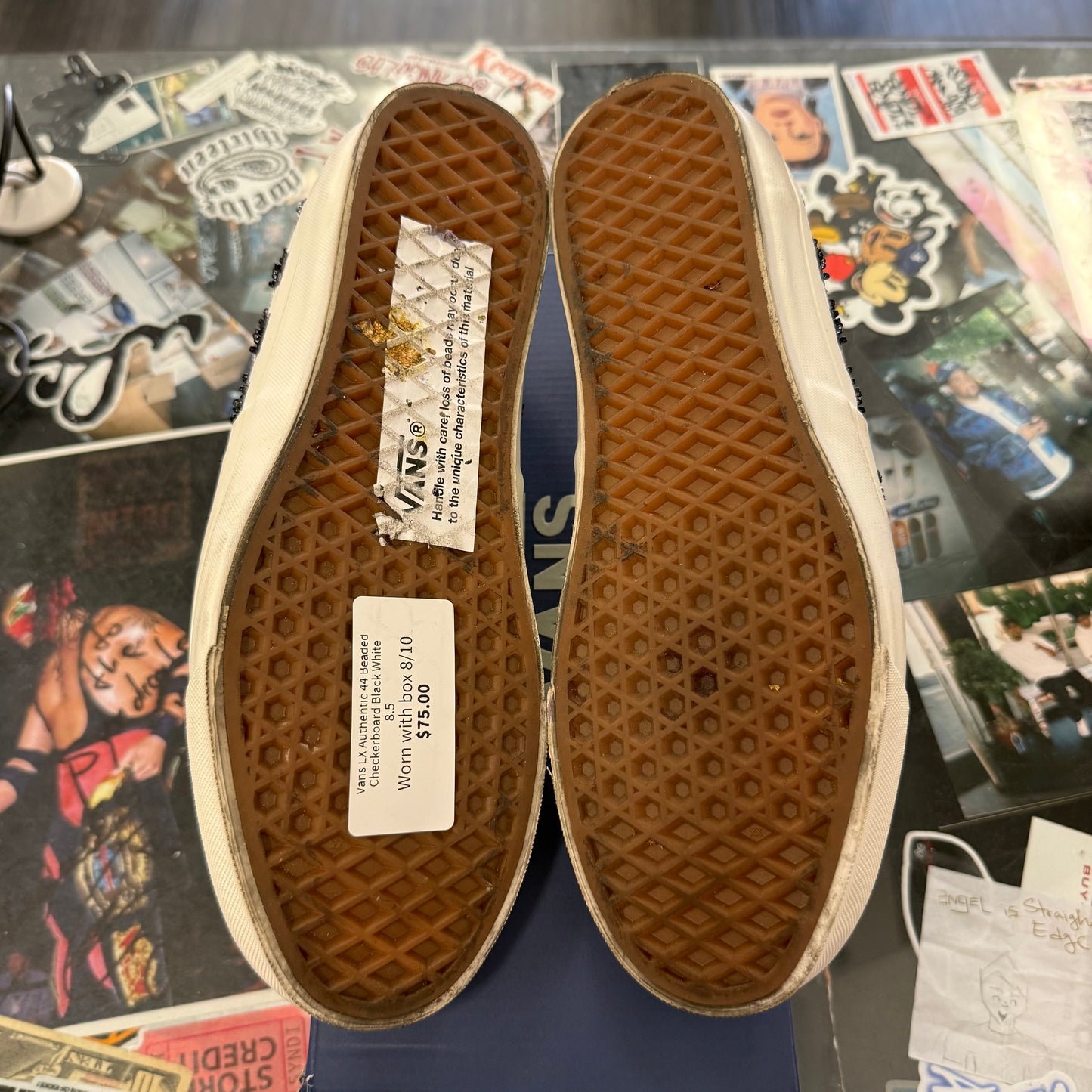 Vans LX Authentic 44 Beaded Checkerboard Black White