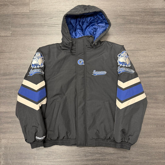 Supreme Mitchell & Ness NCAA Hooded Stadium Jacket Black