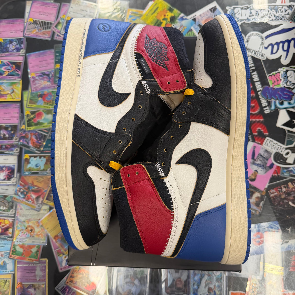 Jordan 1 Retro High OG SP Fragment x Union LA Varsity Red Sport Royal U13