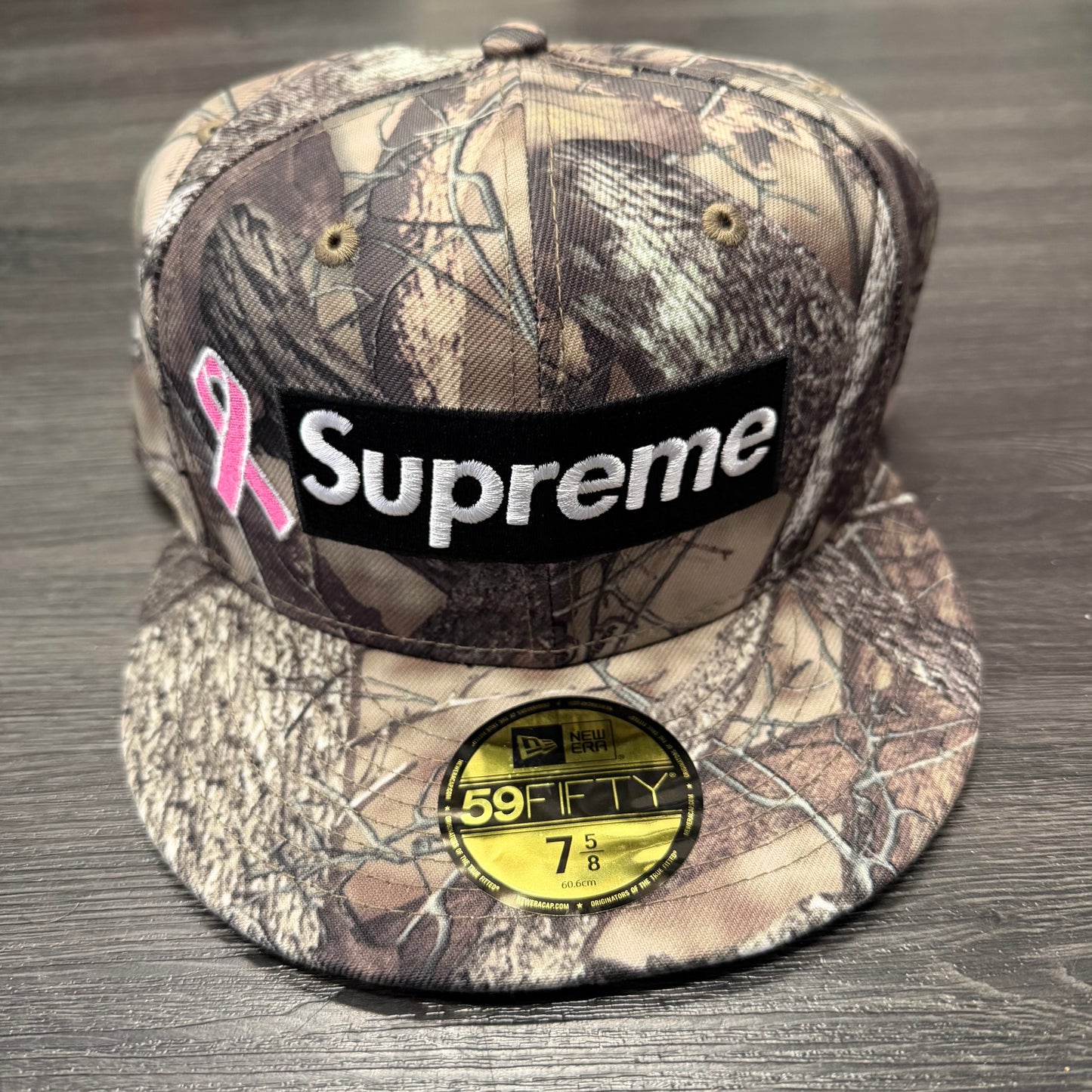 Supreme X New Era Breast Cancer Awareness Box Logo Fitted Hat